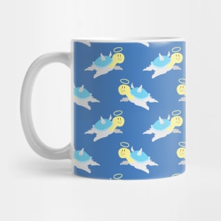 Angel Turtle Blue Pattern Mug